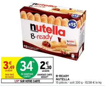 Intermarché Hyper B-Ready Nutella offre