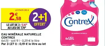 Intermarché Hyper Eau minérale naturelle contrex offre