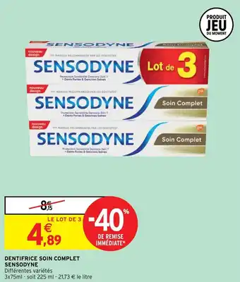 Intermarché Hyper Dentifrice soin complet sensodyne offre