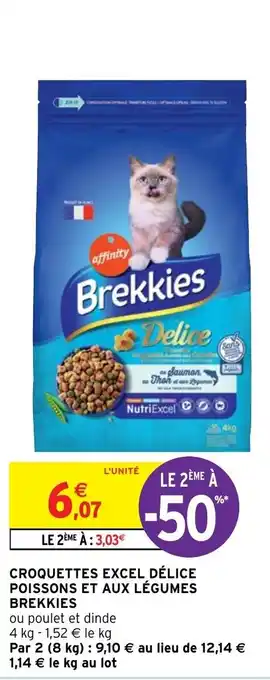Intermarché Hyper Croquettes excel délice poissons et aux légumes brekkies offre