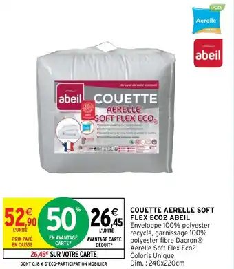 Intermarché Hyper Couette aerelle soft flex ECO2 abeil offre