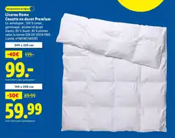 Lidl Livarno home couette en duvet premium offre