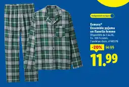 Lidl Esmara ensemble pyjama en flanelle femme offre