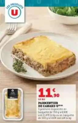 Super U Parmentier de canard u offre