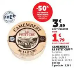Super U Camembert le petit cru offre
