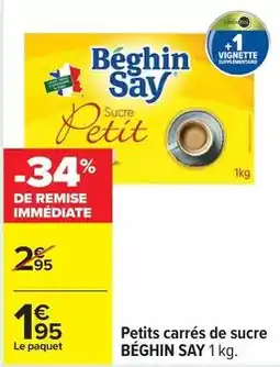 Carrefour Petits carrés de sucre offre