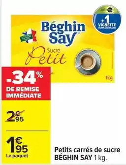 Carrefour Petits carrés de sucre offre