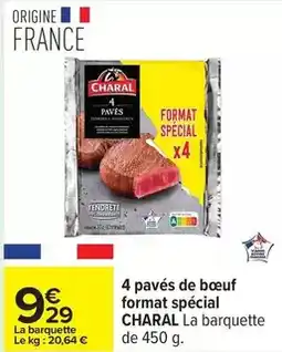 Carrefour Charal - 4 pavés de bœuf format spécial offre