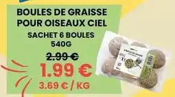 Point Vert Boules de graisse pour oiseaux ciel offre
