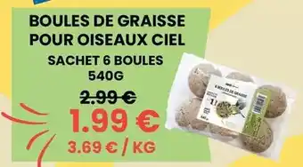 Boules de graisse pour oiseaux ciel