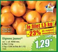 Norma Dim - oignons jaunes offre