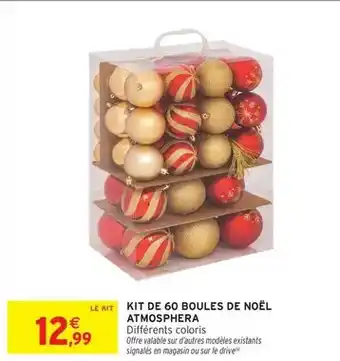 Intermarché Hyper Atmosphera - kit de 60 boules de noel offre
