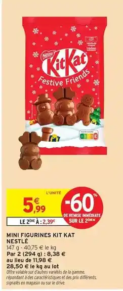 Intermarché Hyper Nestlé - mini figurines kit kat offre