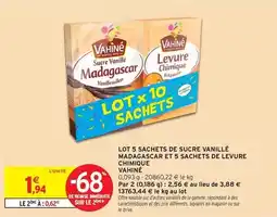 Intermarché Hyper Vahiné - lot 5 sachets de sucre vanillé madagascar et 5 sachets de levure chimoue offre
