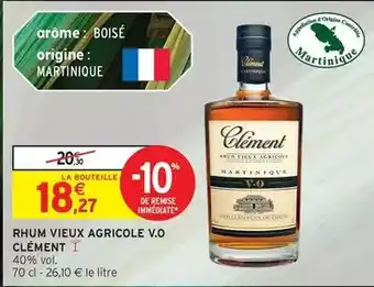 Intermarché Hyper Clement - rhum vieux agricole v.o offre