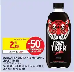 Intermarché Hyper Crazy tiger - boisson énergisante original offre