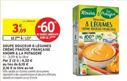 Intermarché Hyper Knorr - soupe douceur 8 légumes crème fraîche française offre