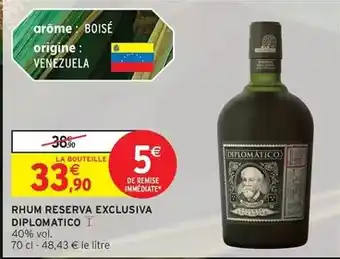 Intermarché Hyper Diplomatico - rhum reserva exclusiva offre
