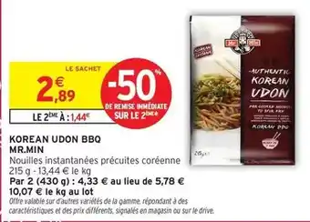 Intermarché Express Mr min - korean udon bbq offre