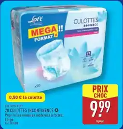 ALDI Mega - 20 culottes incontinence offre