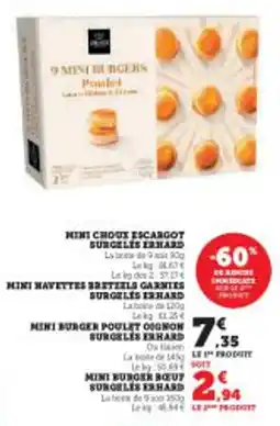 Super U Mini burgers poulet offre
