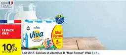 Carrefour Candia - lait u.h.t. calcium et vitamines d maxi format offre