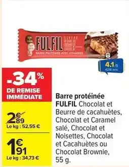 Carrefour Barre protéinée offre