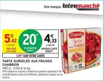 Intermarché Hyper Chabrior - tarte surgelée aux fraises offre