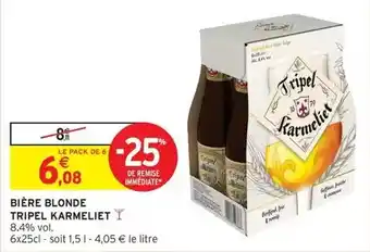 Intermarché Hyper Tripel karmeliet - bière blonde offre