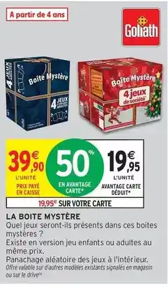 Intermarché Hyper Goliath - la boite mystère offre