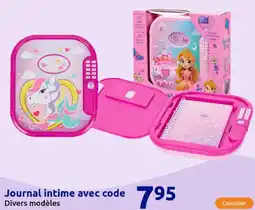 Action Journal intime avec code offre