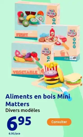 Aliments en bois mini matters