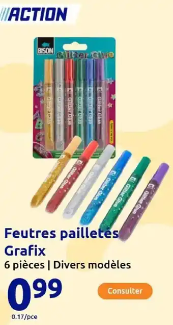Action Feutres pailletes Grafix offre