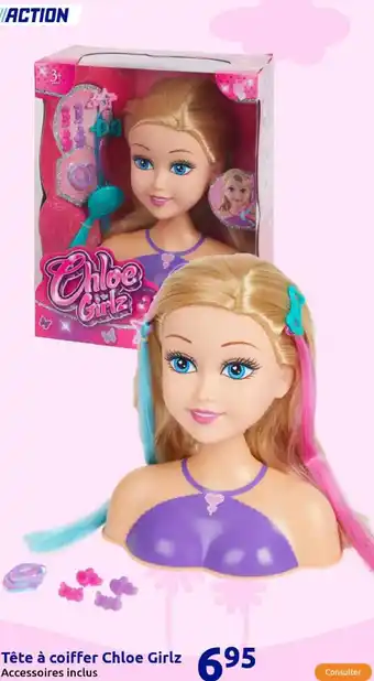 Action Tête à coiffer Chloe Girlz offre