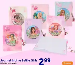 Action Journal intime Selfie Girls offre