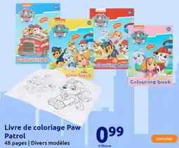 Action Livre de coloriage paw patrol offre