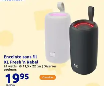 Action Enceinte sans fil xl fresh 'n rebel offre