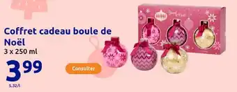 Action Coffret cadeau boule de noël offre