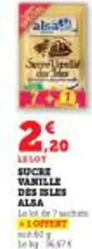 Super U Sucre vanille alsa offre