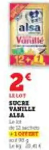 Super U Sucre vanille alsa offre
