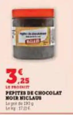 Super U Pepites de chocolat noer niclaus offre