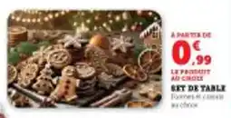 Super U Set de table offre