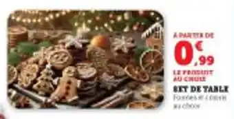 Super U Set de table offre