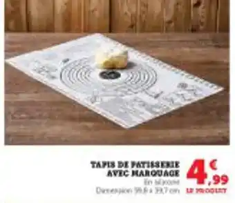 Super U Tapis de patisserie avec marquage offre