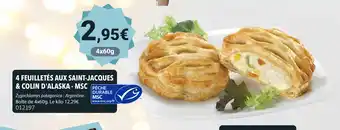 4 feuilletés aux saint-jacques & colin d'alaska - msc pêche