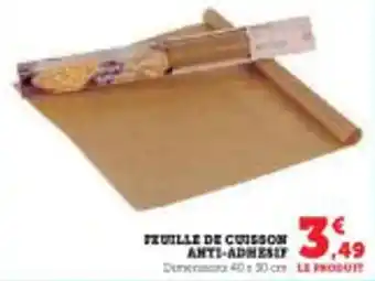 Super U Feuille de cuisson anti-adhesif offre