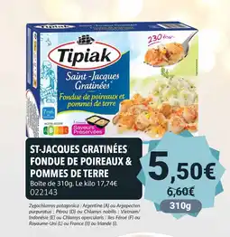 Gel 2000 St-jacques gratinées fondue de poireaux & pommes de terre offre