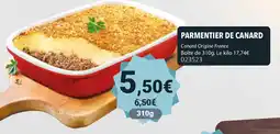 Gel 2000 Parmentier de canard offre