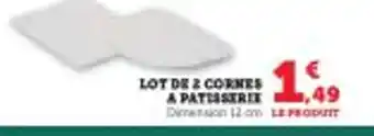 Super U Lot de 2 cornes a patisserie offre
