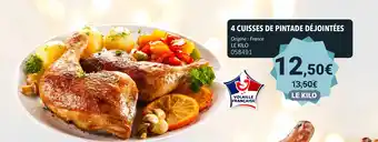 Gel 2000 4 cuisses de pintade déjointées offre